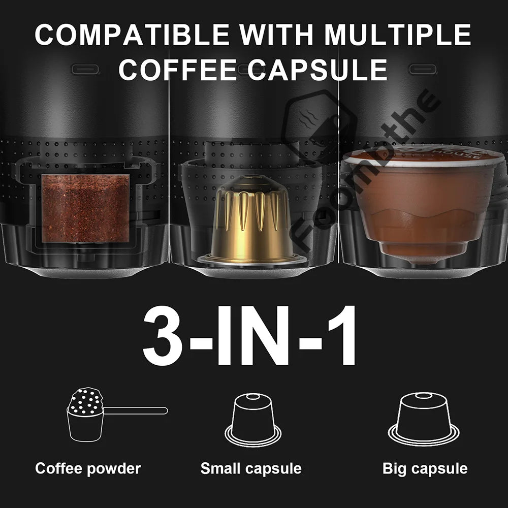 Portable Espresso Coffee Machine - Coffee Maker 3-in-1