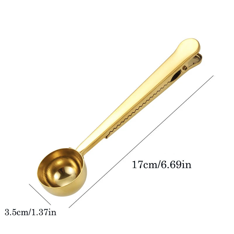Stainless Steel Coffee Scoop 2-in-1