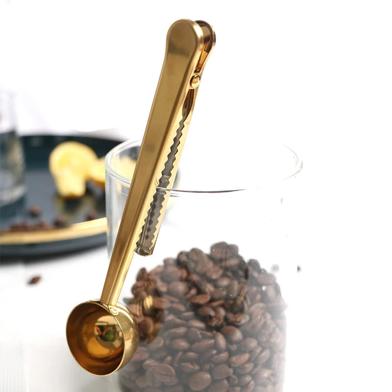 Stainless Steel Coffee Scoop 2-in-1