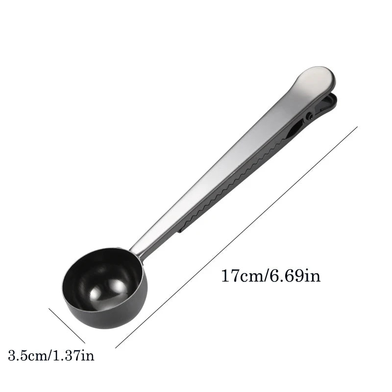 Stainless Steel Coffee Scoop 2-in-1