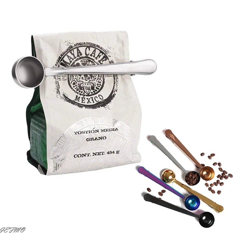 Stainless Steel Coffee Scoop 2-in-1