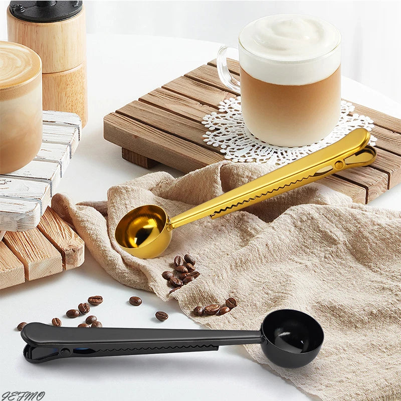 Stainless Steel Coffee Scoop 2-in-1